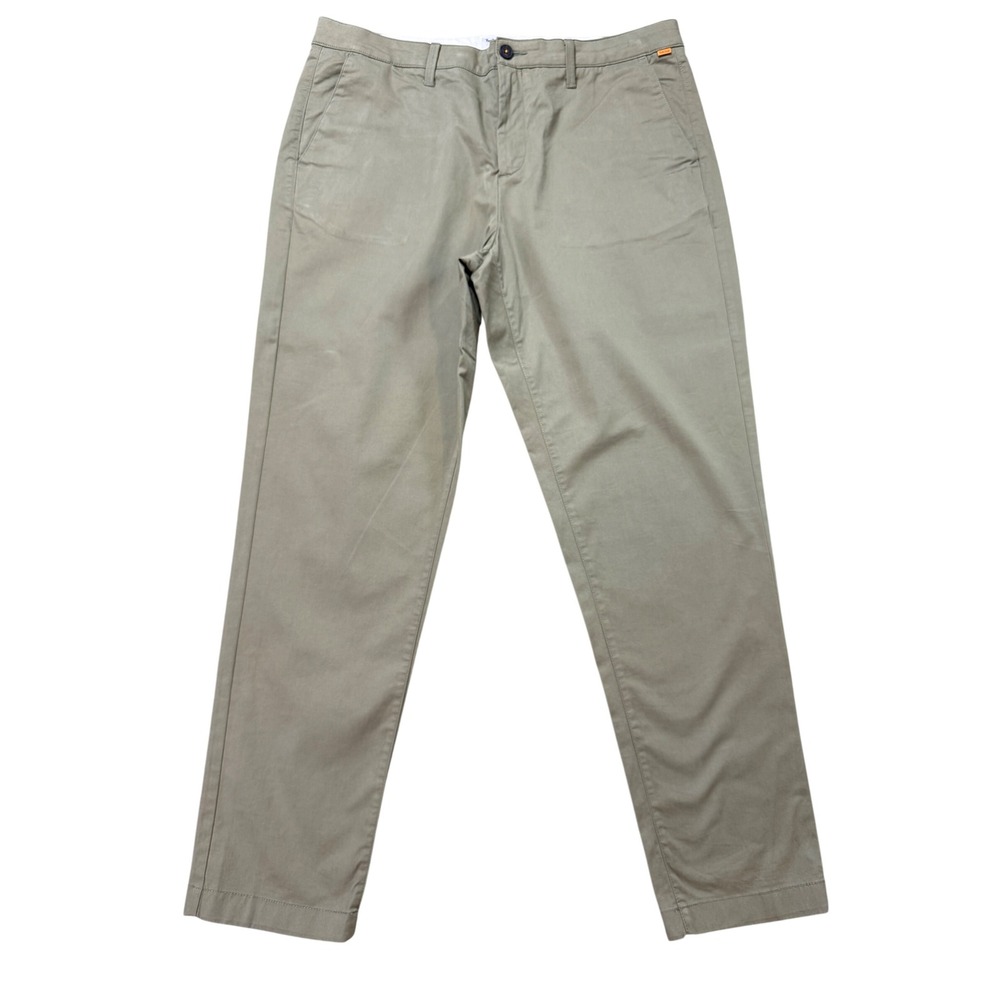 Timberland Chino Pants Mens 36x32 Olive Green Relaxed Tapered TB0A2A65
